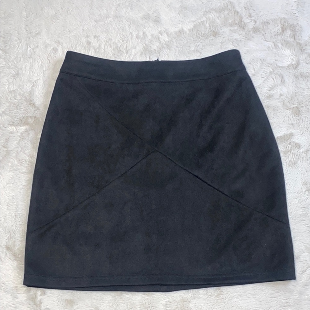 Mango Black Pencil Mini Skirt Asymmetrical Workwear